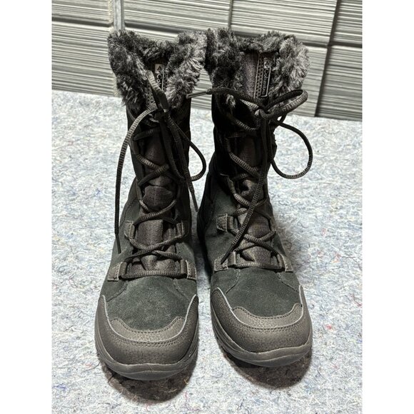 Columbia Ice Maiden II BL1581-011 Womens Size 8.5 Black Snow‎ Boots Fast Ship! - Picture 1 of 5